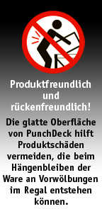 punch deck's ergonomic design prevents injuries